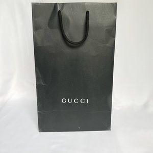GUCCI Black Paper Boutique Shopping Bag